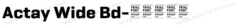 Actay Wide Bd字体转换